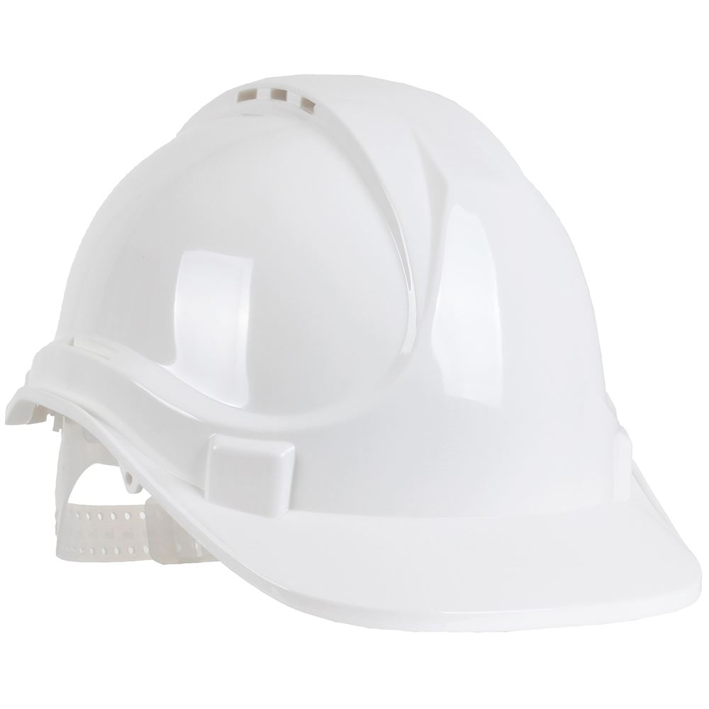 BlackRock Safety Helmet Hard Hat - Vented Slip Ratchet Standard Peak