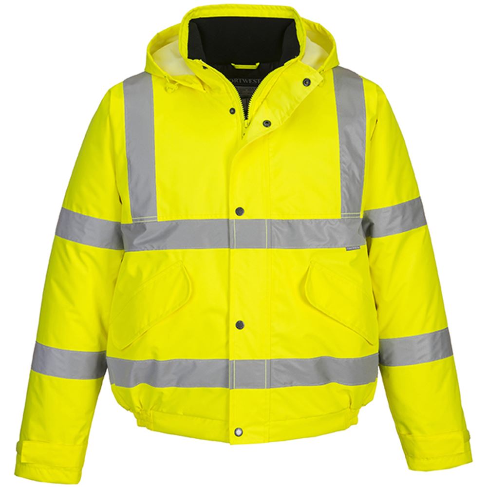 Portwest S463 Yellow Deluxe Padded Waterproof Hi Vis Bomber Jacket